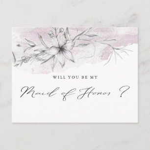 Dreamy Floral   Maid of Honour Postcard
