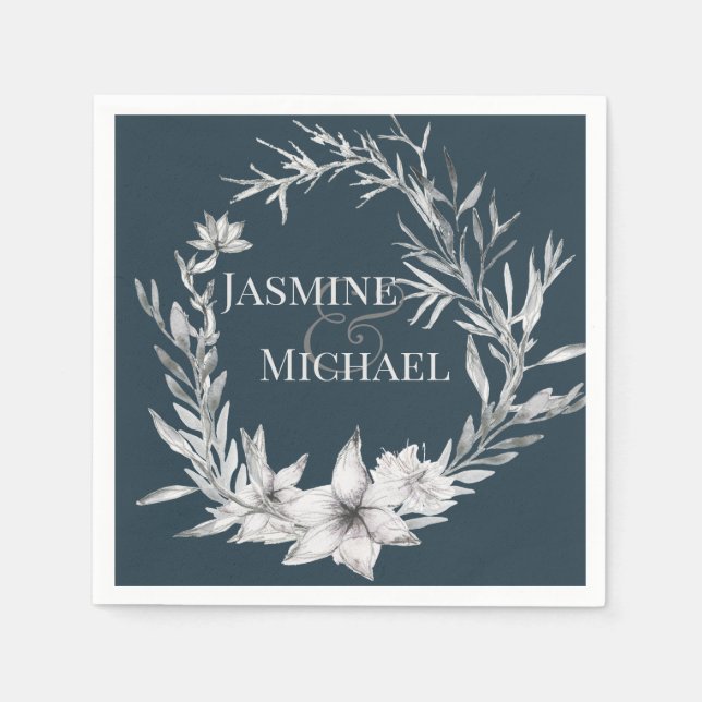 Dreamy Floral | Personalised Paper Napkin (Front)