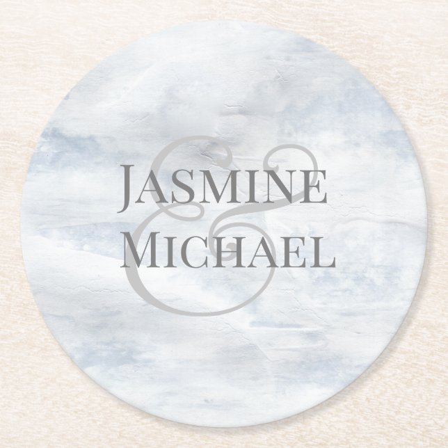 Dreamy Floral | Personalized Paper Coaster (Front)