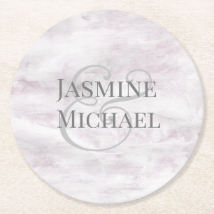 Dreamy Floral Personalized Paper Coaster