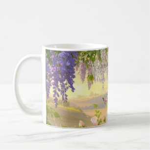 Dreamy Floral sanctuary bathed golden hour light Coffee Mug
