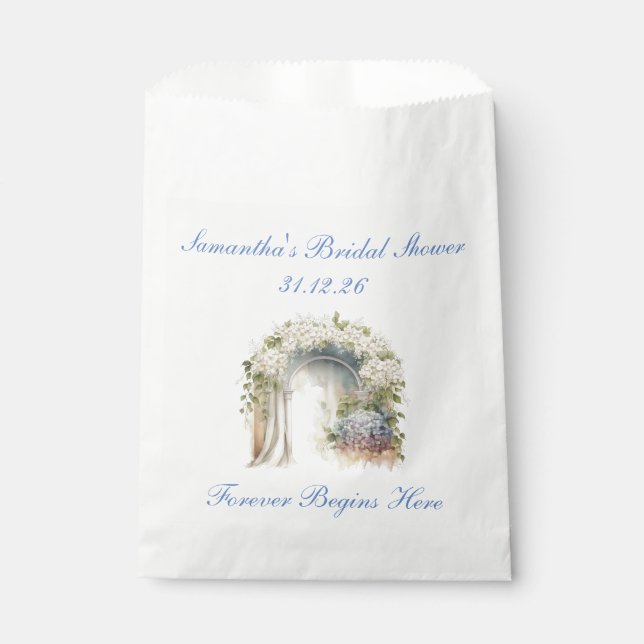 Dreamy Floral Wedding Favour Bag (Front)