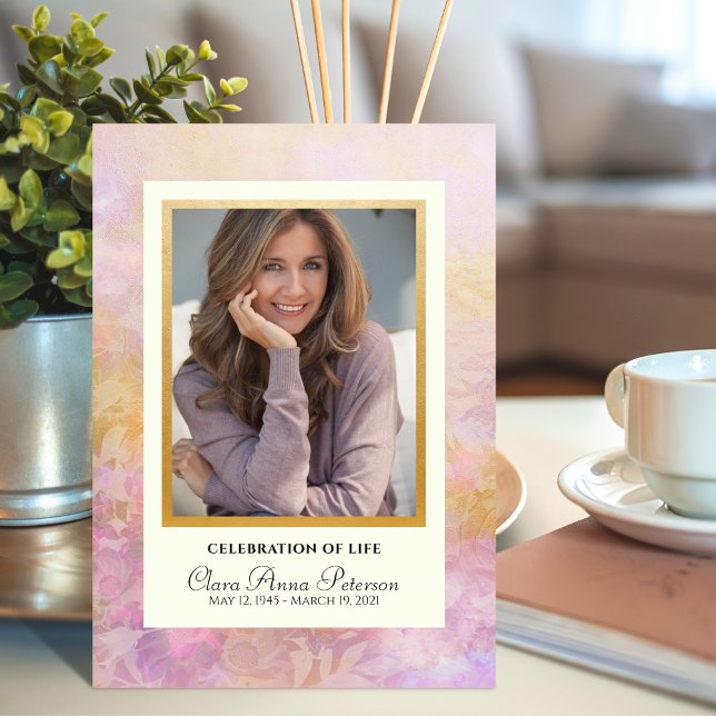 Dreamy Florals Celebration of Life Program (Creator Uploaded)