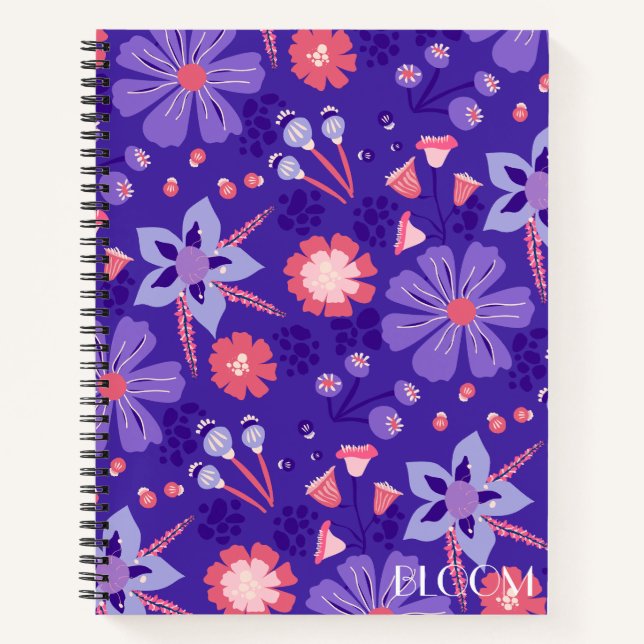 Dreamy Florals Lined Journal - Work, Study, Ideas (Front)