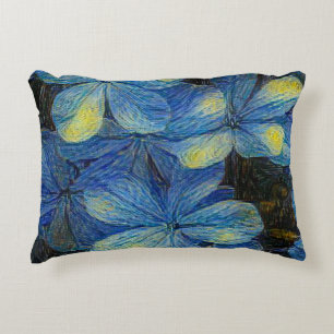 Dreamy flowers in Vincent Van Gogh art style. Arti Accent Pillow