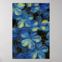 Dreamy flowers in Vincent Van Gogh art style. Arti