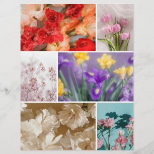 Dreamy Flowers Scrapbook Cutout paper