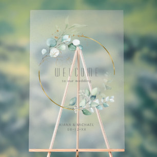 Dreamy Foliage Mariage Welcome Green/Blue ID817
