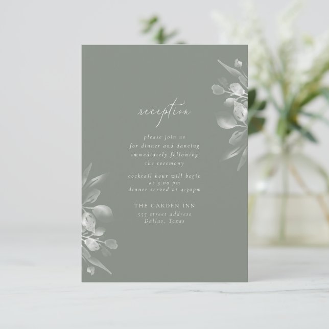 Dreamy Foliage Reception Insert Card (Standing Front)