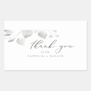 Dreamy Foliage Thank You Sticker