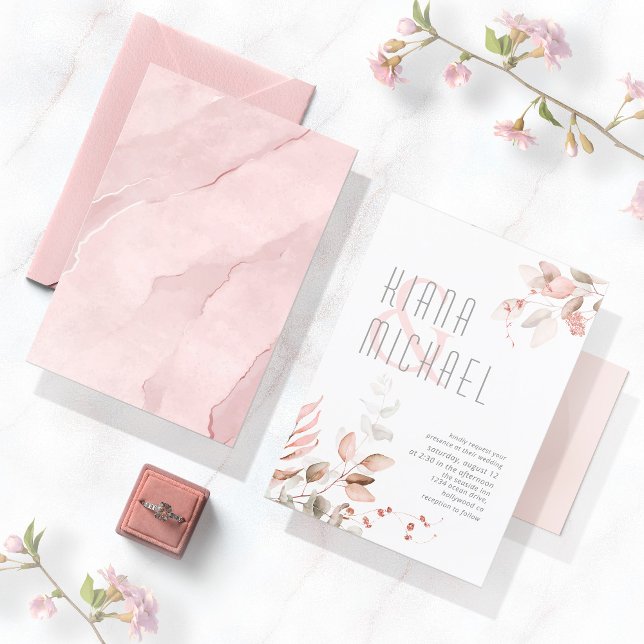 Dreamy Foliage Wedding Blush Pink ID817 (Creator Uploaded)