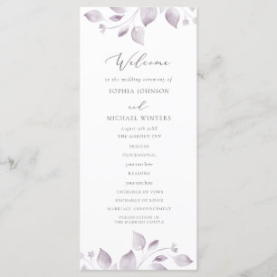 Dreamy Foliage Wedding Program