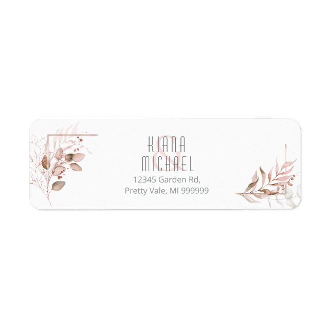 Dreamy Foliage Wedding V2 Blush Pink ID817 (Front)