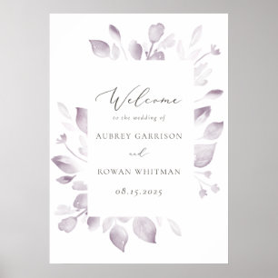 Dreamy Foliage Wedding Welcome Poster