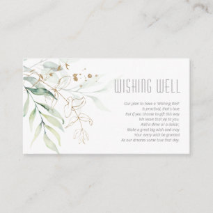 Dreamy Foliage Wishing Well V1 Green/Blue ID817 Enclosure Card