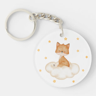 Dreamy Fox Baby Shower Keychain