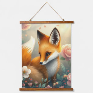 Dreamy Fox  Hanging Tapestry