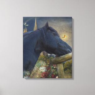 Dreamy Friesian - Wrapped Canvas