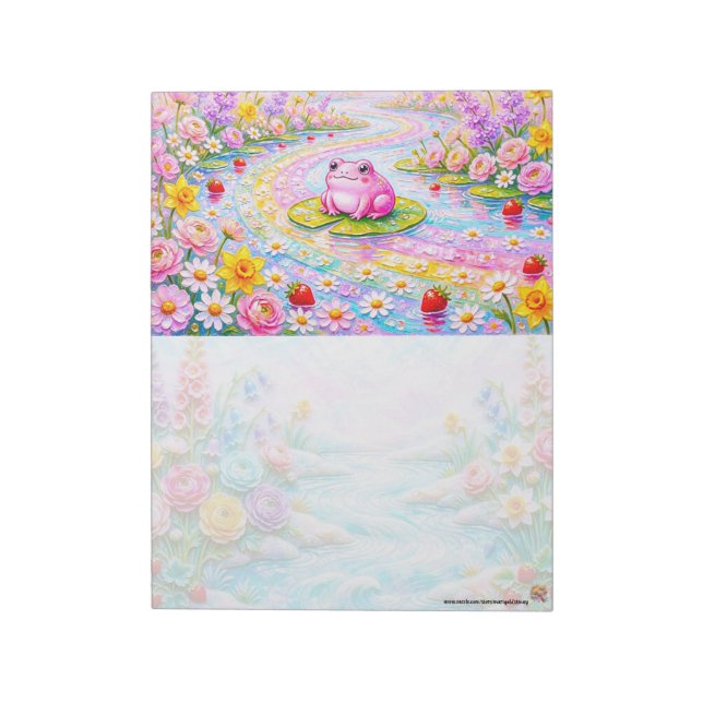 Dreamy Frog Watercolor Notepad (Rotated)