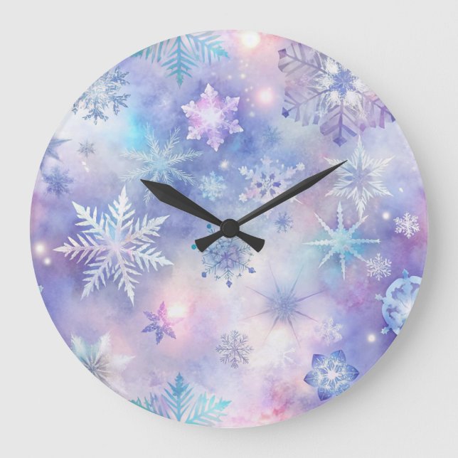 Dreamy Galaxy Star Wall Clock (Front)