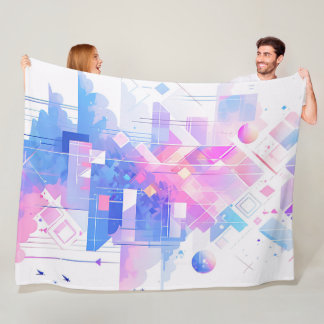 Dreamy Geometric Skyscape Fleece Blanket
