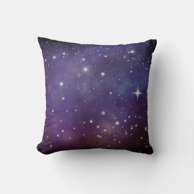 *~* Dreamy Glorious Magical Starry Night Throw Pillow (Front)