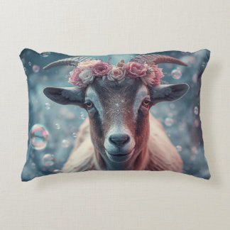 Dreamy Goat Art Accent Pillow