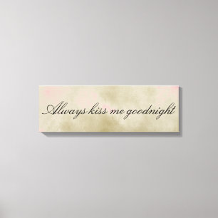 Dreamy Gold Cream Pink Always Kiss Me Canvas Print