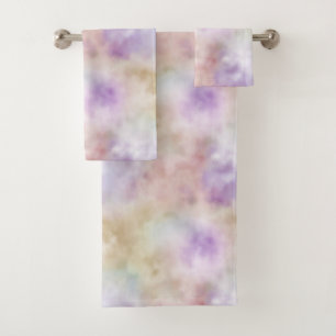 Dreamy Gold Purple Ombre    Bath Towel Set