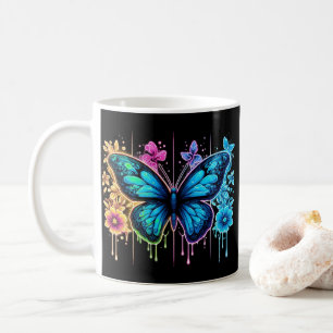 Dreamy Gradient Wings: A Butterfly in Pastel Coffee Mug