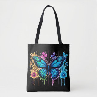 Dreamy Gradient Wings: A Butterfly in Pastel  Tote Bag