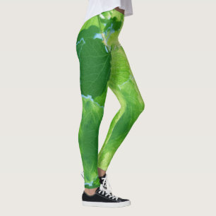 Dreamy Green Vine Leaves Leggings
