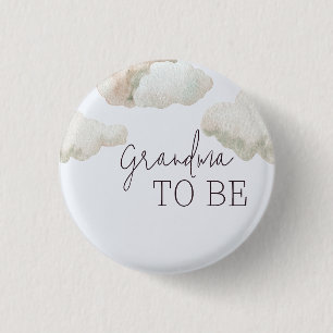 Dreamy Heaven Sent Blue Boy Baby Shower 1 Inch Round Button