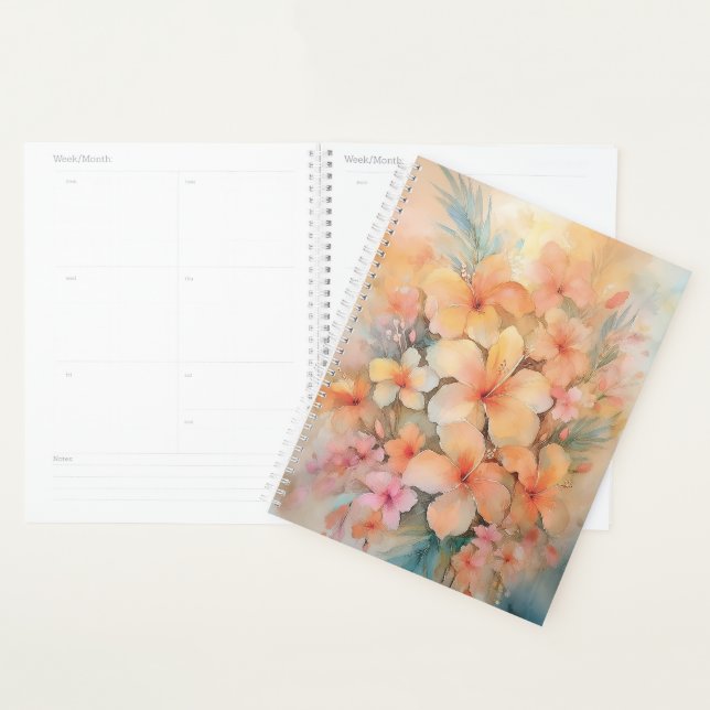 Dreamy Hibiscus Planner (Devant avec enveloppe)