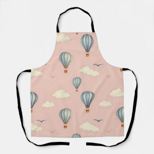 Dreamy Hot Air Balloon Sky Pattern Apron