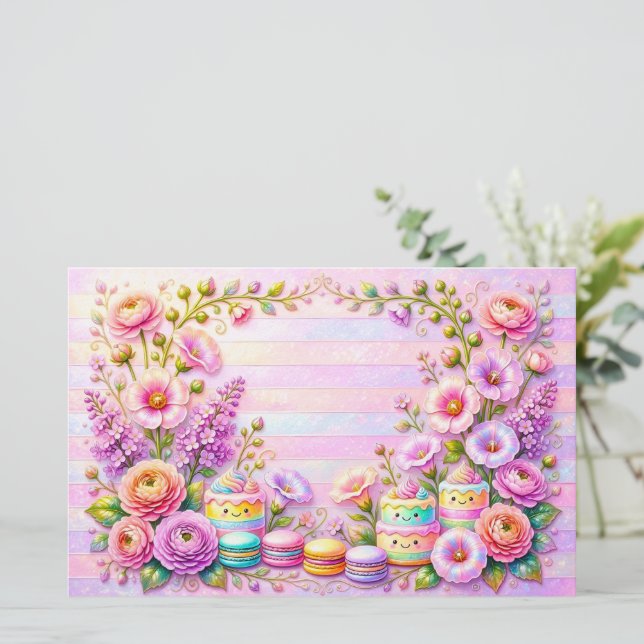 Dreamy Kawaii Cake Stationery (Standing Front)