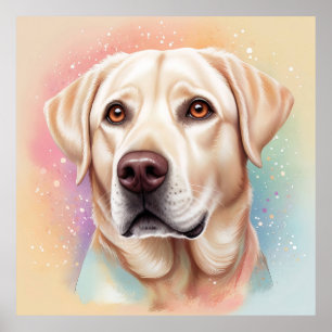 Dreamy Labrador Retriever Magical Portrait Poster