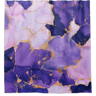 Dreamy Lavender alcohol inks and gold