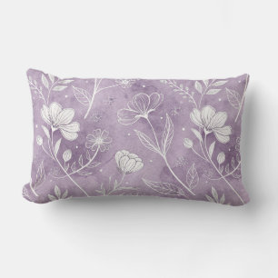 Dreamy Lavender Botanical Lumbar Pillow
