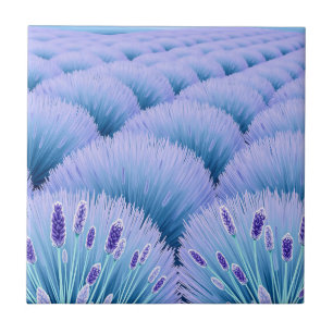 Dreamy Lavender Fields Aesthetic Purple Blue  Tile