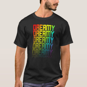 Dreamy Lgbtq+ Rainbow Gay Pride Text Fade Graphic  T-Shirt