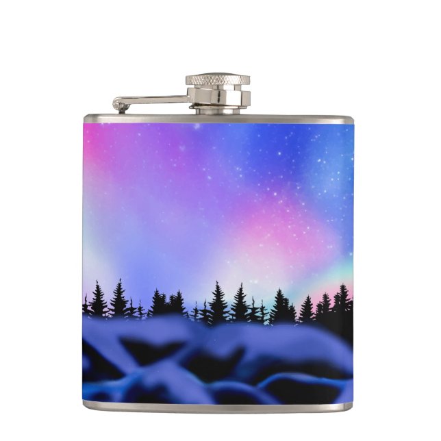 Dreamy Lights Hip Flask (Front)