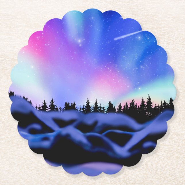 Dreamy Lights Paper Coaster (Front)