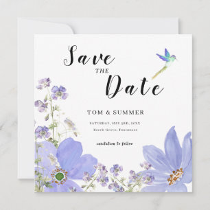Dreamy Lilac Flower Wedding Save The Date