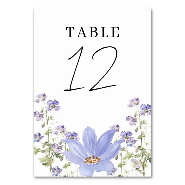 Dreamy Lilac Mariage Numéro de table (Par défaut)