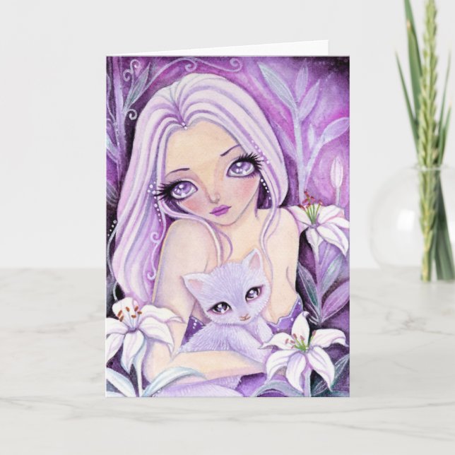 Dreamy Lily - blank card (Front)