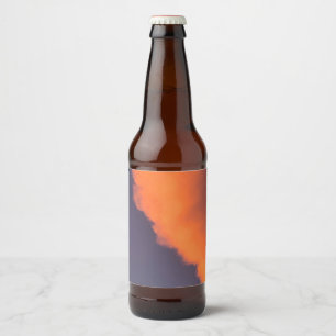 Dreamy, magical clouds  in dreamy, magical colours beer bottle label