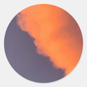 Dreamy, magical clouds  in dreamy, magical colours classic round sticker