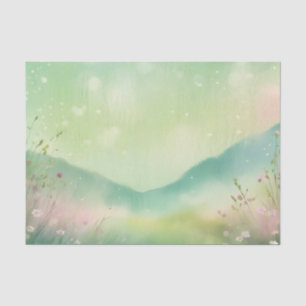 Dreamy Meadow Watercolor in Pastel Tissue Paper