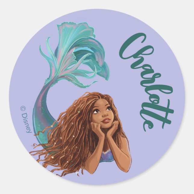 Dreamy Mermaid Ariel Art Classic Round Sticker (Front)